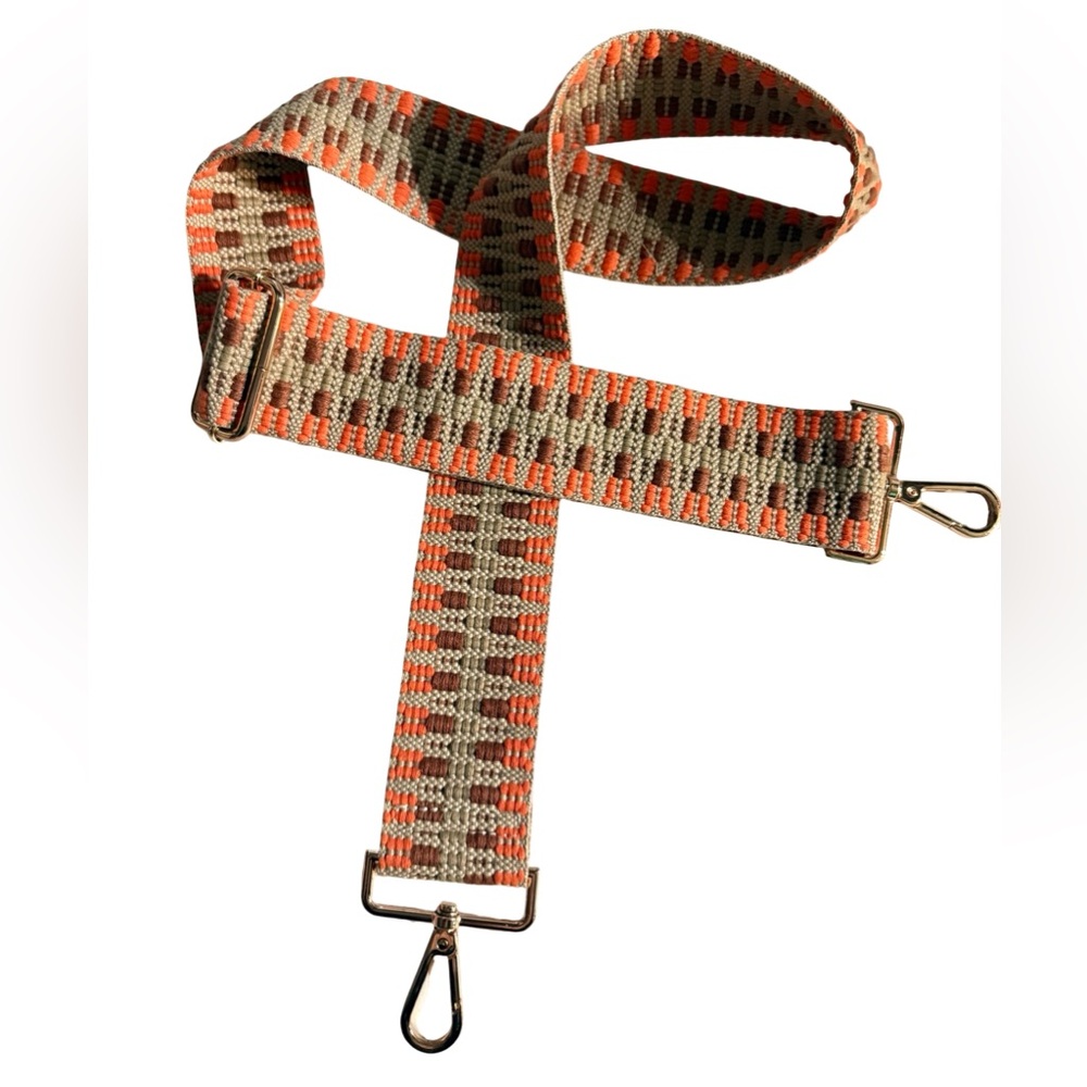 Purse Straps Replacement Crossbody - Guitar Strap for Purses Orange Woven